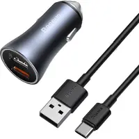 Baseus Caricabatterie Da Auto Golden Contactor Pro Dual 2xusb-a Con Usb-c 3a 40w