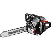 Graphite Motosega a benzina 2kW 2,7PS, barra 16", capacità 52cm3, motore a combustione interna a 2 tempi, barra 40cm, interruttore di aspirazione automatico, capacità serbatoio 550 cm³, peso 5,53 kg