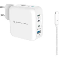 Conceptronic Caricabatterie Da Parete Usb-a E Usb-c Althea18w Gan 100w