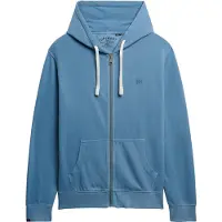 Superdry per uomo. M2014170A Felpa con cappuccio Essential Classic Zip-Up Blu (L), Casual, Cotone