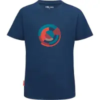 TROLLKIDS Kid's Sandefjord T-Shirt XT-Shirt Maglia merino Bambini (164, blu)