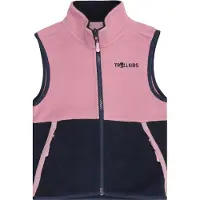 TROLLKIDS Kid's Kjerag Vest Gilet in pile Bambini (140, fuchsia/blu)