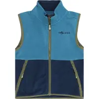 TROLLKIDS Kid's Kjerag Vest Gilet in pile Bambini (92, blu)