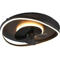 Reality Leuchten Ventilatore LED Sortland, DC, silenzioso, 50 cm, CCT, telecomando