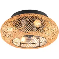 Reality by Trio Leuchten Ventilatore da soffitto Lillesand con luce, silenzioso, Ø 50 cm, telecomando