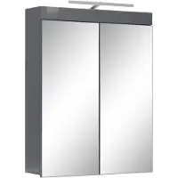 Trendteam armadietto a specchio per il bagno Amanda grey melamine/agave grey HG.TZ 60 x 77 x 17 cm