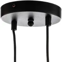 Emibig LIGHTING Lampada a sospensione Glassy, a 8 luci, nero, ambra, vetro, E14