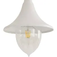 LINDBY lampada da esterno Madea, bianca, a 2 luci, 213 cm, E27, IP44