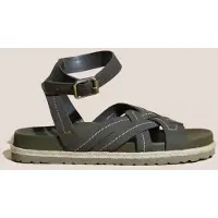 White Stuff Weave Footbed Sandal Khaki Green Taglia: 5 | Infradito Outlet | Donna | Marrone