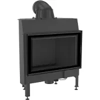 Kratki Inserto camino in acciaio NADIA 12 kW Ø 200 rivestimento nero