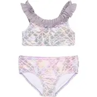 Mikk-Line Kid's Bikini Recycled AOP Bikini Bambini (74/80 - 9-12 Months, bianco)