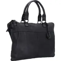 Harbour 2nd Cool Casual Conny Valigetta Vera Pelle 38 cm Vano porta PC nero