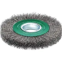 Lessmann Spazzola rotonda D.100mm spessore del filo 0,30mm VA crimpato 20-22mm 8000min-¹ 1 323362