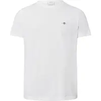 Gant per uomo. 2013033 T-shirt bianca in piqué (3XL), Bianco, Casual, Cotone, Manica corta
