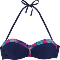 LASCANA Top per bikini navy / turchese / blu scuro / rosa scuro