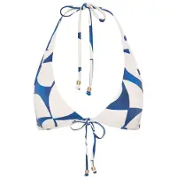 Seafolly Women's Sunray Long Line Halter Bra Parte superiore bikini Donna (44, bianco)