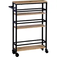 Kesper Carrello angolare – Struttura in metallo nero, 3 ripiani – 50 x 15 x 81 cm – Carrello con 4 ruote – Salvaspazio e mobile – Scaffale da cucina - 2784213