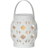 Star Trading Lanterna LED Flame Lantern, bianca, altezza 16 cm