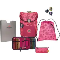 DERDIEDAS ErgoFlex Superflash Easy Set di borse per la scuola rosa