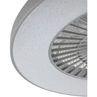 LINDBY Smart Ventilatore da soffitto LED Paavo, argento, silenzioso, Tuya
