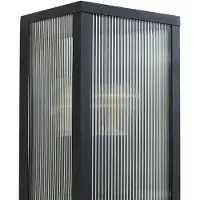 LINDBY Applique da esterno Peldar, antracite/scanalata, 26 cm
