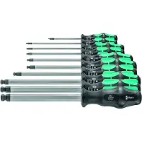 Wera Set di cacciaviti a testa sferica esagonale , con impugnatura Kraftform, 10 pezzi