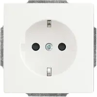 Busch-Jaeger Inserto per presa di corrente SCHUKO, con protezione dei contatti in rilievo Protezione dei contatti 2300 EUCB-884 studio bianco opaco