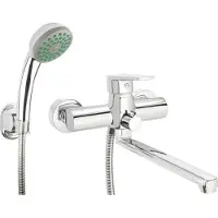 Deante Wall-mounted washbasin and bath mixer with shower set