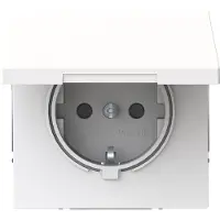 Busch-Jaeger 20 EUKBR-44G, Schuko, bianco, termoplastica, lucido, IP44, 250 V