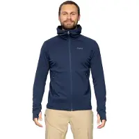 Bergans Rabot Merino Tech Midlayer Hoodie Felpa di merino con cappuccio Uomo (L, blu)