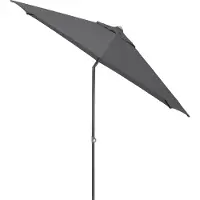 Kettler Ombrellone Easy Push Ø 300 cm, UPF 50+, antracite opaco/antracite, alluminio/poliestere con rivestimento in PU
