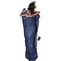 Cocoon MummyLiner Silk Sacco a pelo da viaggio (241 x 90/56 cm, blu/grigio)