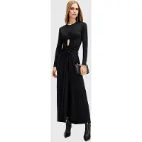 AllSaints Xylia Ls Dress Metallic Black Taglia: 10 | Maxi abiti Outlet | Donna | Nero