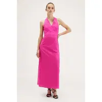 Motivi Long Poplin Dress Fucsia Taglia: 42 | Maxi abiti Outlet | Donna