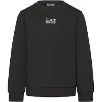 Emporio Armani per ragazzo. 7B000025_AF10380 Felpa girocollo in cotone Core Identity nera (12Años= 154cm), Nero, Casual, Sportivo, Multisport, moda per