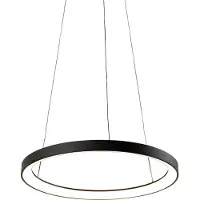 Paul Neuhaus Lampada LED a sospensione Hoop, nero, Ø 57 cm, dimmerabile
