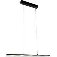 JUST LIGHT . Lampada a sospensione a LED Nele, nero, ferro, vetro