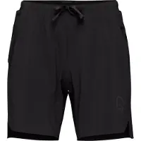 Norrøna - Short stretch idrorepellente - Senja Flex1 8" Shorts W Caviar Black per Donne in Nylon - Taglia S - Nero