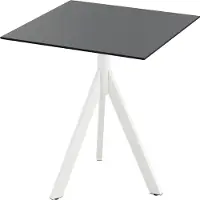 Essentials Tavolo da terrazzo Infinity Tripod, struttura bianca + piano in HPL 70x70 cm, 1 pezzo