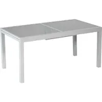 Merxx Tavolo allungabile , 140 (180) x 90 cm, piano in vetro grigio
