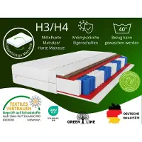 MARPUR Materasso a molle insacchettate , 180x200, modello Salsa Kokos, 7 zone, rigidità H3, altezza 19 cm