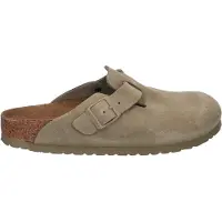 Birkenstock per donna. 1025844 Zoccoli in Pelle Boston (Vestibilità Stretta) verde pistacchio (40), Basso, Nessuno, Casual