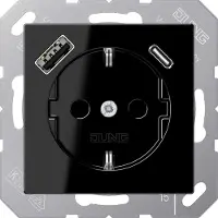 JUNG SCHUKO Presa di corrente con USB tipo AC A1520-15CASW (A1520-15CASW)