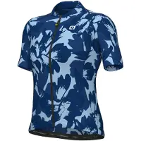 ALÉ Women's Pragma Flower S/S Jersey Maglietta da ciclismo Donna (S, blu)