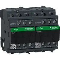 Schneider Electric Contattore invertitore combinato, 3p+1S+1NC, 5,5kW/400V/AC3, 12A, bobina 42V 50/60Hz LC2D12D7