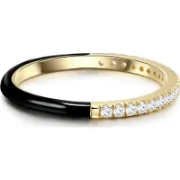 Glanzstücke Anello oro / nero / trasparente