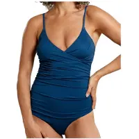 DEDICATED Women's Wrap Swimsuit Klinte Costume intero Donna (S, blu)