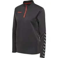 Hummel Felpa sportiva 'Authentic' grafite / grigio sfumato / rosso chiaro / nero