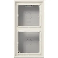 JUNG Tappo AP 2x telaio pressato bianco - La copertura sulla superficie è 2 volte LS 582 A W
