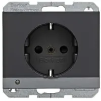 Berker 41097006 Presa SCHUKO con luce di orientamento a LED, antracite opaco, K.1